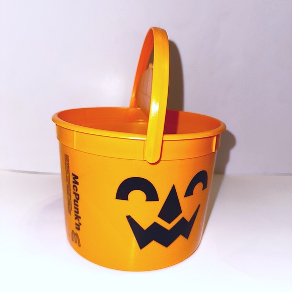 2022 McDonald’s Halloween pail McPunk’n pumpkin bucket new stickers included - Picture 3 of 4